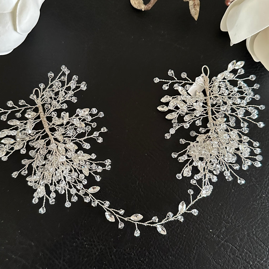 Tocado de Novia cristal doble
