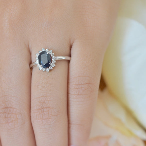 Anillo Compromiso Diamante Oro Blanco 14K SKR34085-SD/399/2A3