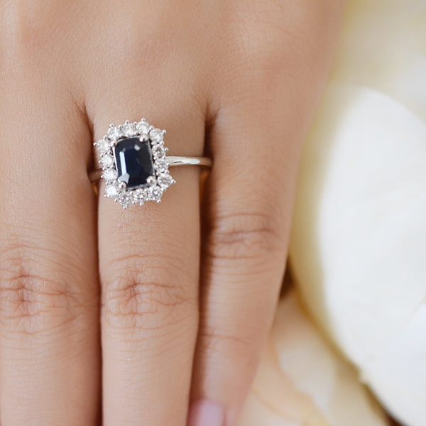Anillo de Compromiso Diamante Oro Blanco 14k SKR37129-SD/699/3A1