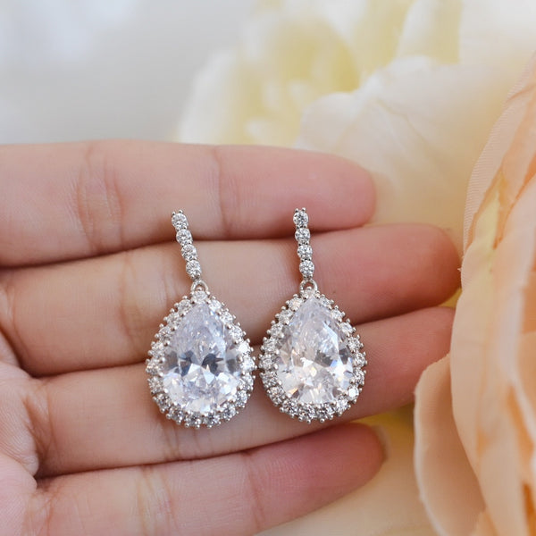 Aretes de Novia con Cristal