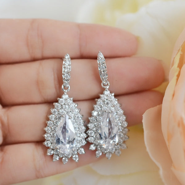 Arete de Novia con Cristal