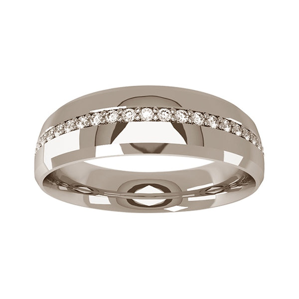 Argolla Matrimonial Oro Blanco 14k Mod. GJP1-006