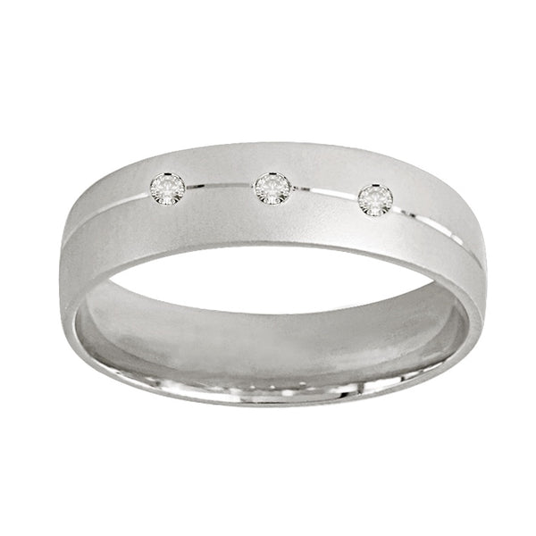 Argolla Matrimonial Oro Blanco 14k Mod. GJIP1-008