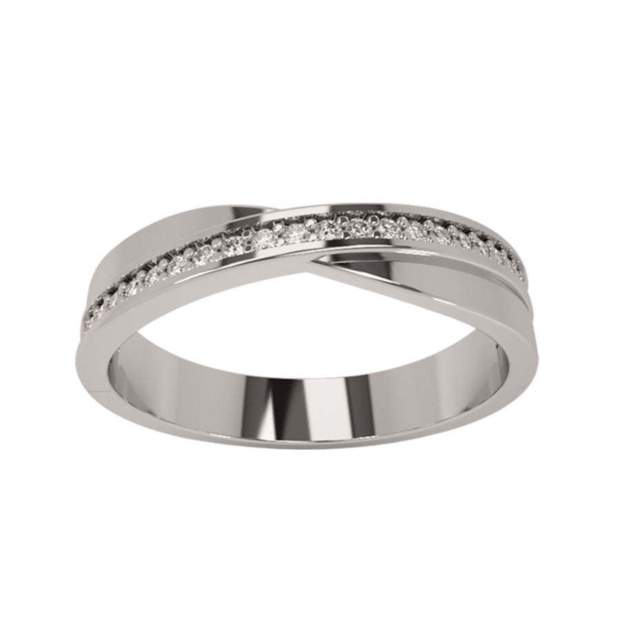 Argolla Matrimonial Oro Blanco 14k Mod. GJIP1-013