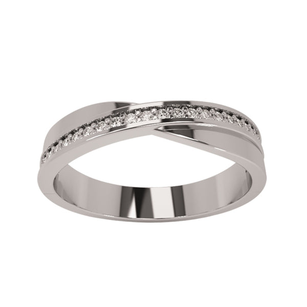 Argolla Matrimonial Oro Blanco 14k Mod. GJIP1-013