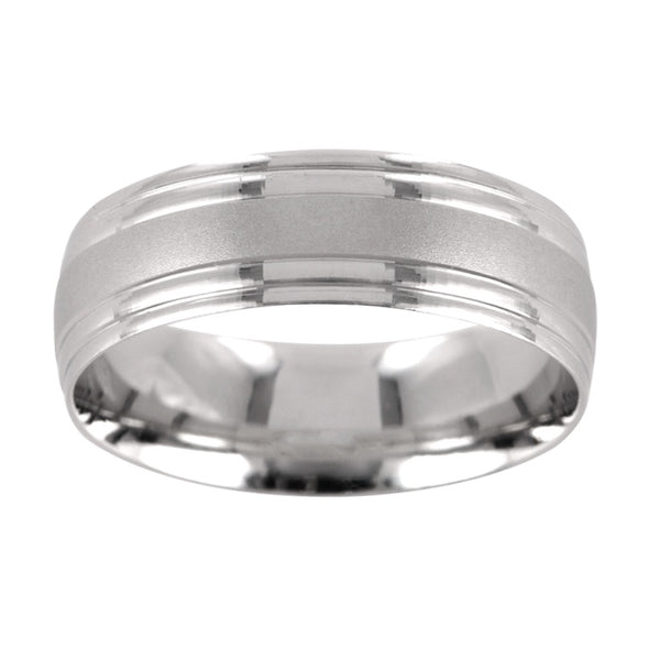 Argolla Matrimonial Oro Blanco 14k Mod. GJIP1-028