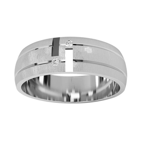 Argolla Matrimonial Oro Blanco 14k Mod. GJIP1-014
