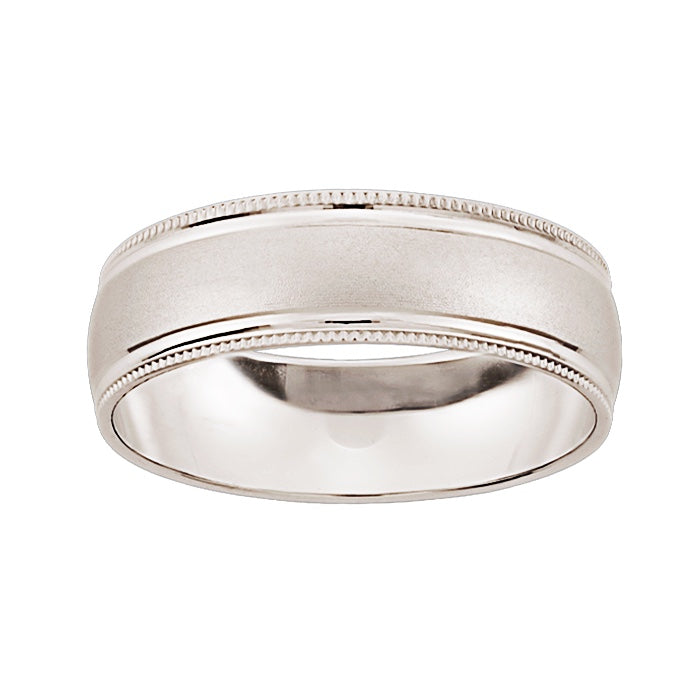 Argolla Matrimonial Oro Blanco 10k Mod. GJIP1-066