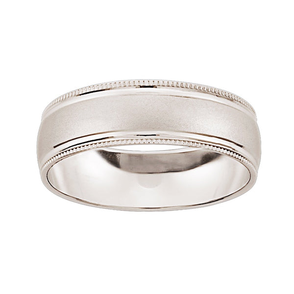 Argolla Matrimonial Oro Blanco 10k Mod. GJIP1-066