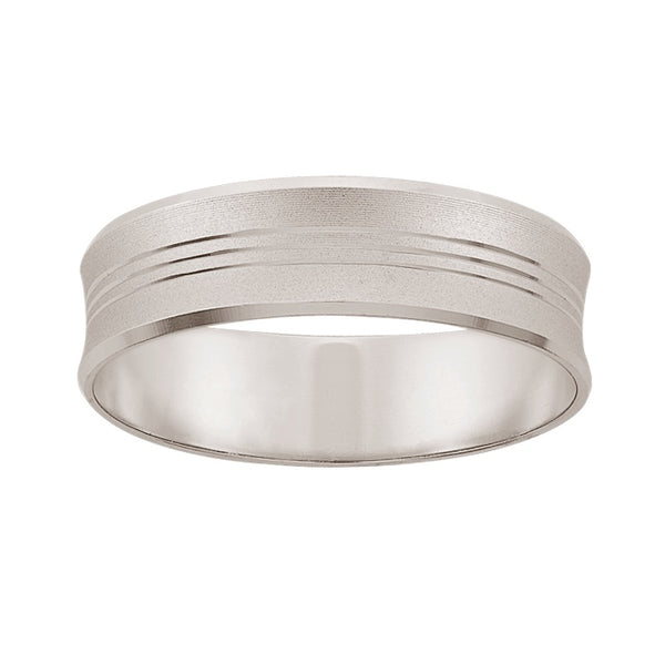 Argolla Matrimonial Oro Blanco 14k Mod.GJIP1-002