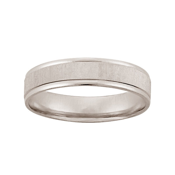 Argolla Matrimonial Oro Blanco 14k Mod. GJIP1-064