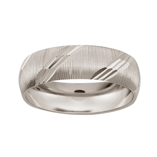 Argolla Matrimonial Oro Blanco 10k Mod. GJIP1-073