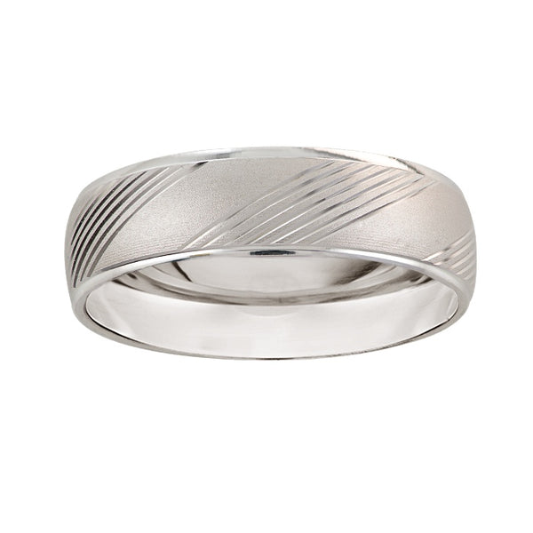 Argolla Matrimonial Oro Blanco 14k Mod. GJIP1-001