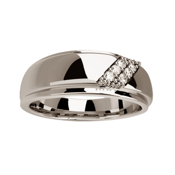 Argolla Matrimonial Oro Blanco 14k Mod. GJIP1-015