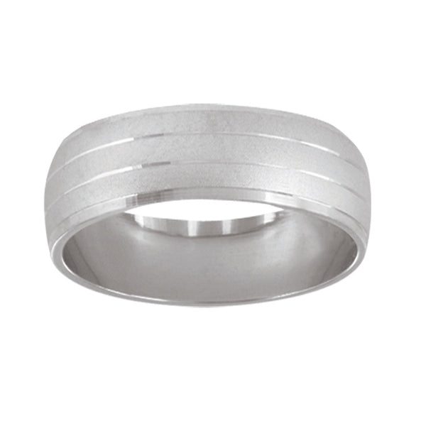 Argolla Matrimonial Oro Blanco 10k Mod. GJIP1-041