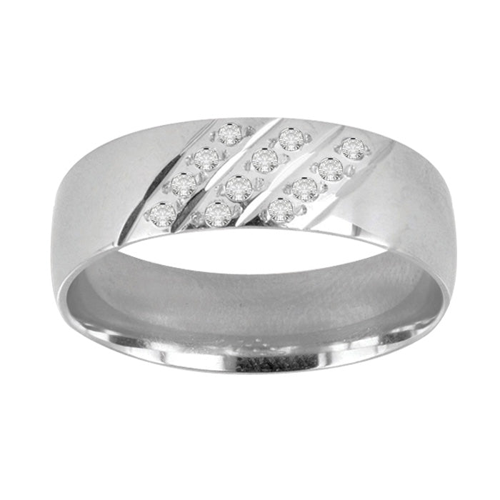 Argolla Matrimonial Oro Blanco 14k Mod. GJIP1-010