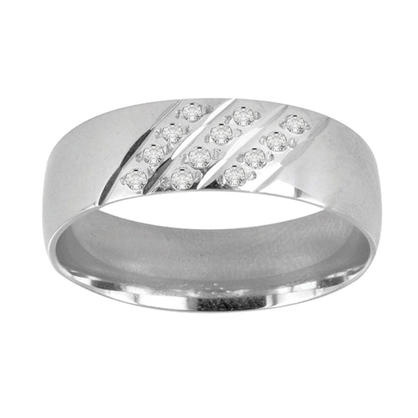 Argolla Matrimonial Oro Blanco 14k Mod. GJIP1-010