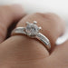 Anillo Compromiso Oro Blanco 14k 176/3