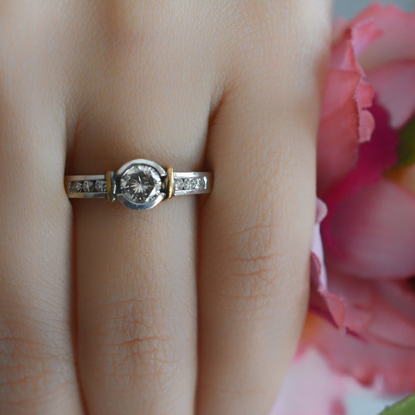 Anillo de Compromiso Diamante Oro 14k 21430o