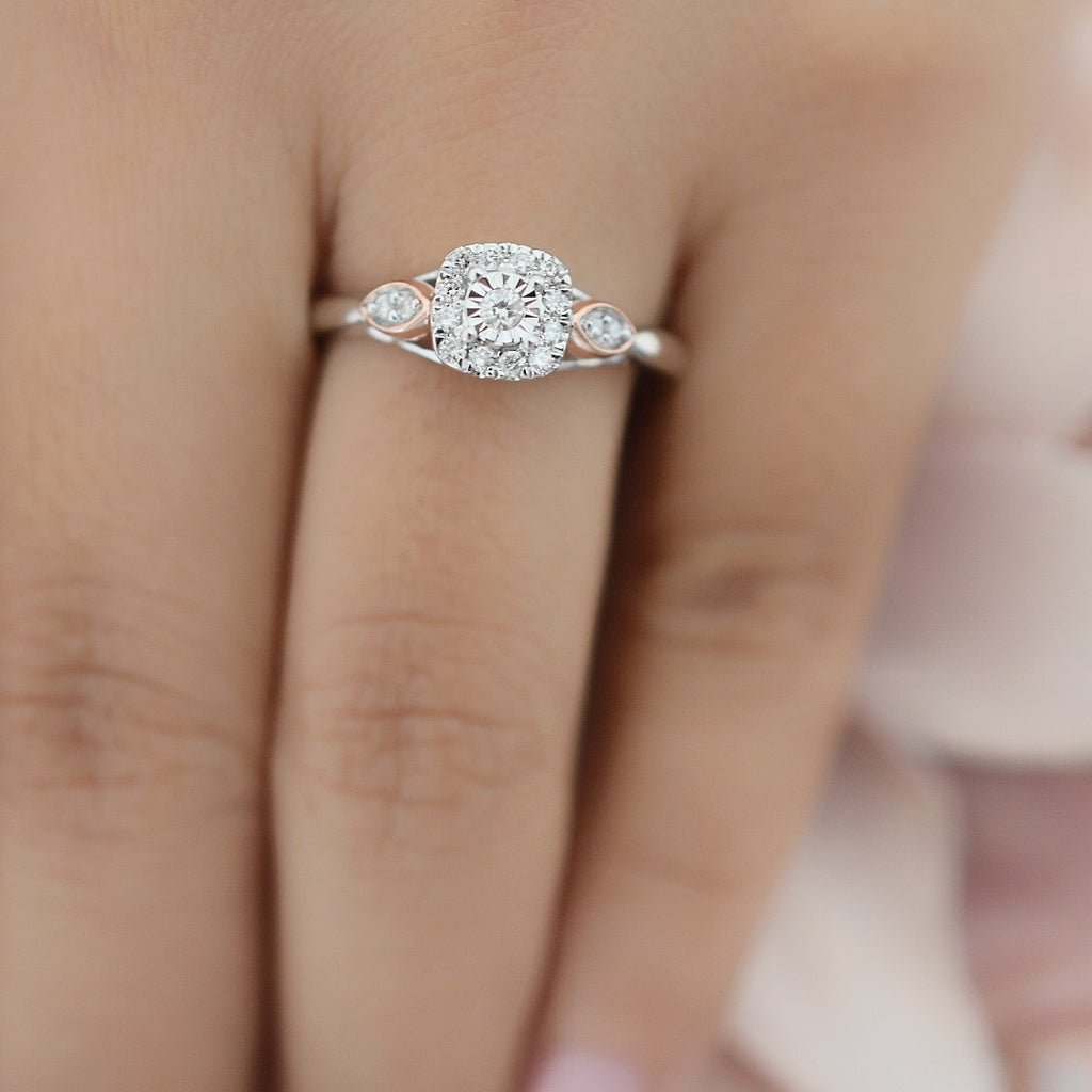 Anillo de Compromiso Diamante Oro Blanco 14k SK204536/349/2A40