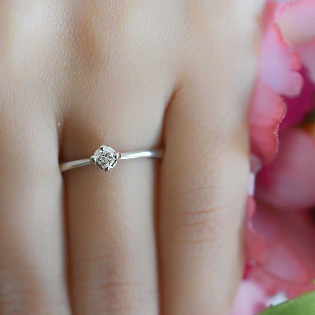 Anillo de Compromiso Diamantes Oro 14k 21183o