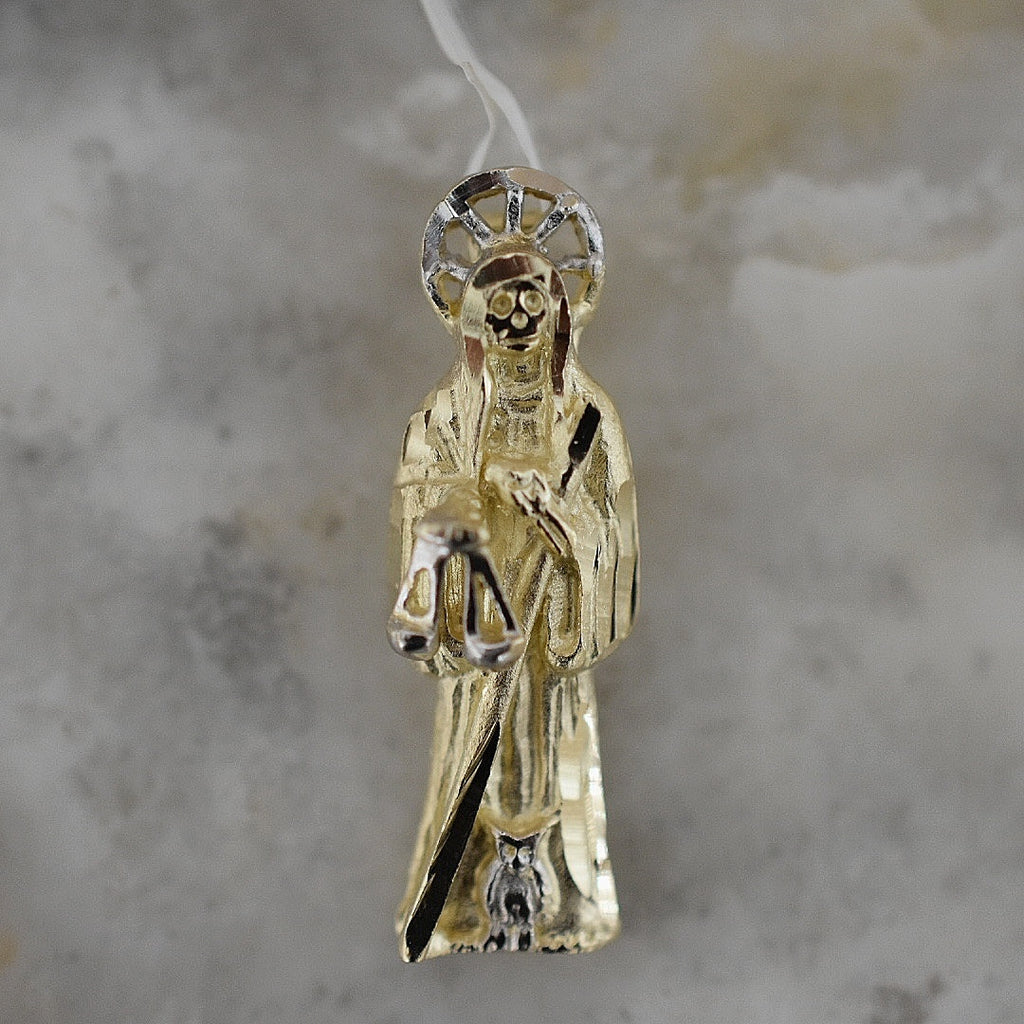 Dije Santísima Muerte 4A6 Oro Amarillo 10K