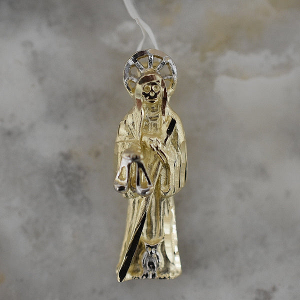 Dije Santísima Muerte 4A6 Oro Amarillo 10K