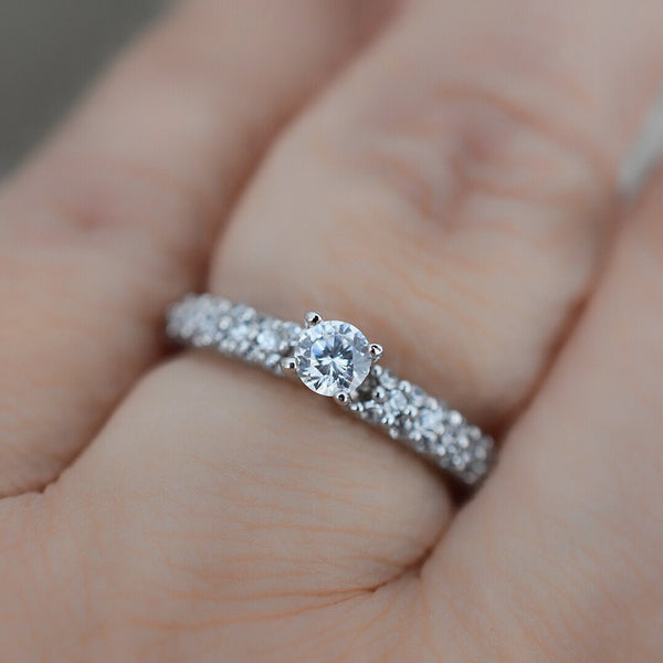 Anillo Compromiso Oro Blanco 14k 176/6