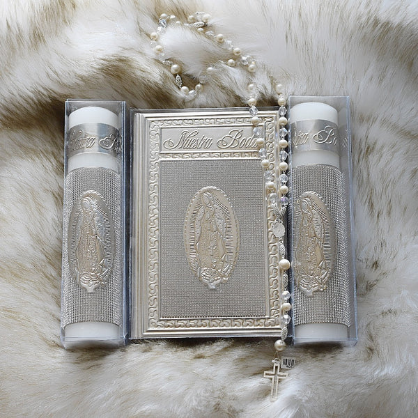 Biblia y Cirios Virgen de Guadalupe BC-01