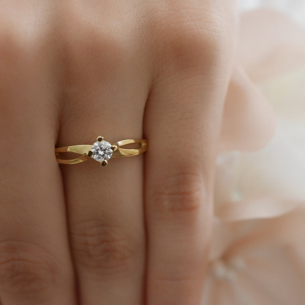 Anillo Compromiso Oro 14k Mod. GJIP45-011