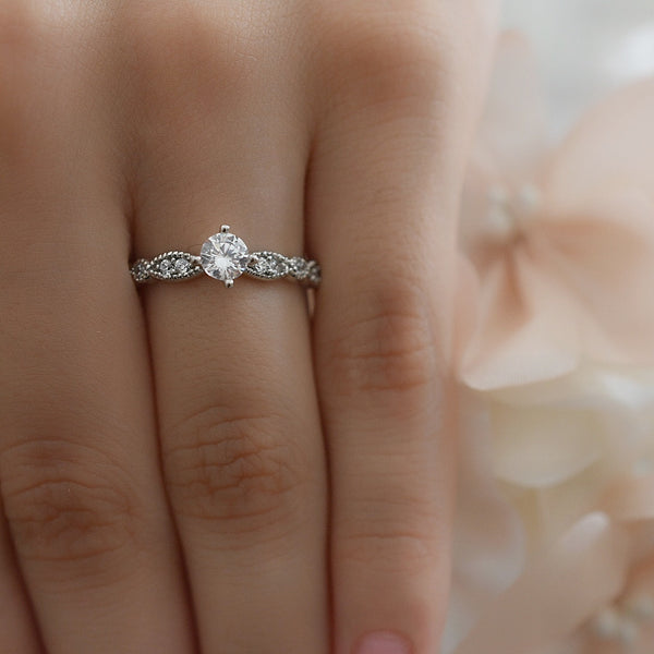 Anillo Compromiso Oro 14K 1A8