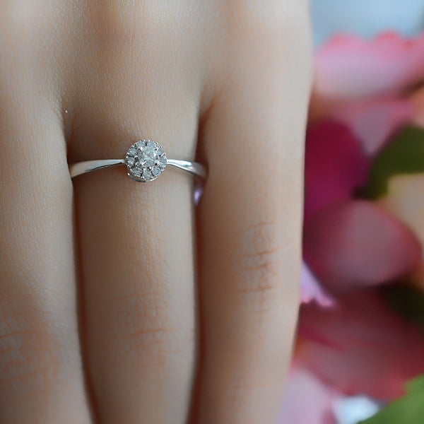 Anillo de Compromiso Diamante Oro 14k 290pb
