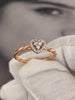 Anillo de Compromiso Oro Rosa Diamantes 14k 21199o