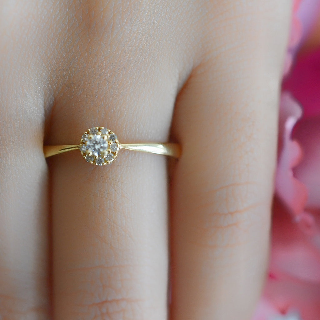 Anillo de Compromiso Diamante Oro 14k 290p