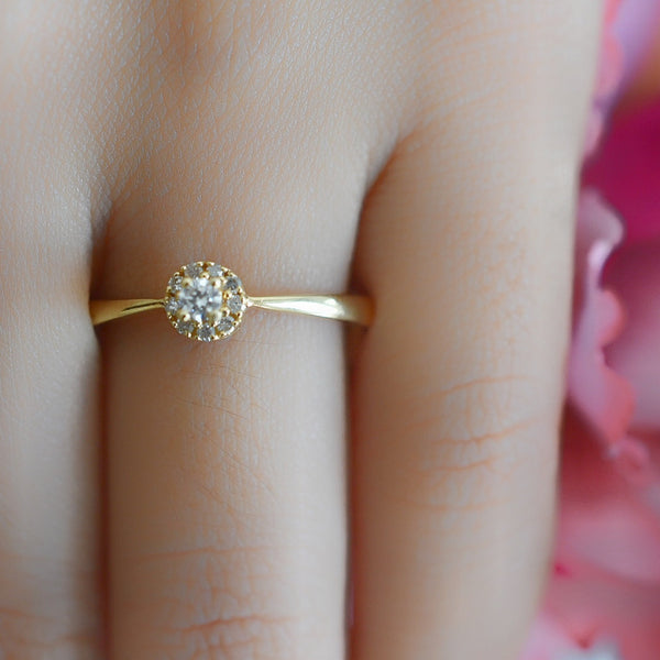 Anillo de Compromiso Diamante Oro 14k 290p