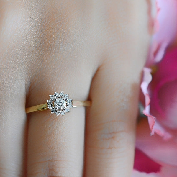 Anillo de Compromiso Diamante Oro 14k 21369o