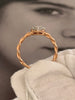 Anillo de Compromiso Oro Rosa Diamantes 14k 21199o
