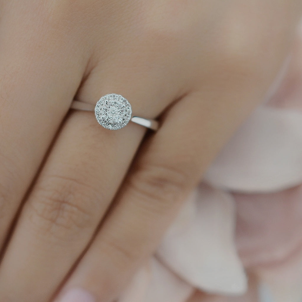 Anillo de Compromiso Diamante Oro Blanco 14k SK171475/279/1A15