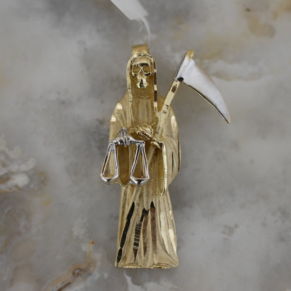 Dije Santísima Muerte 6A6 Oro Amarillo 10K