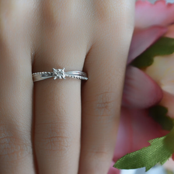 Anillo de Compromiso Diamante Oro 14k 46050