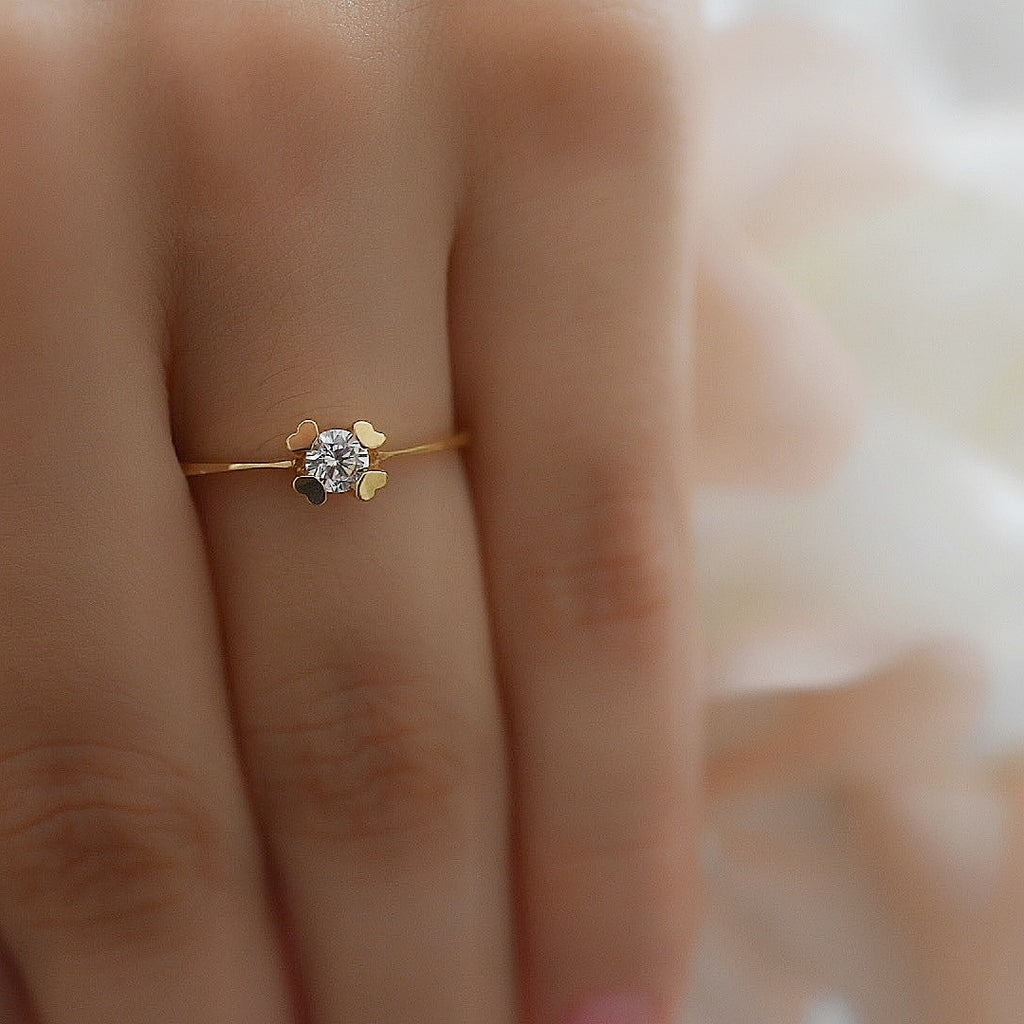 Anillo de Compromiso Oro Amarillo 14k 176-16