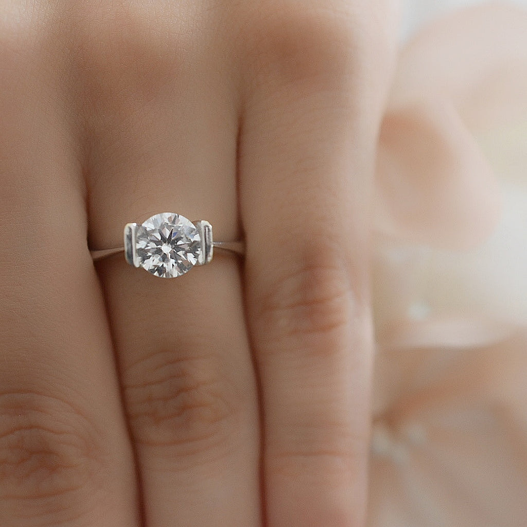 Anillo de Compromiso Oro Blanco 14k 176-9