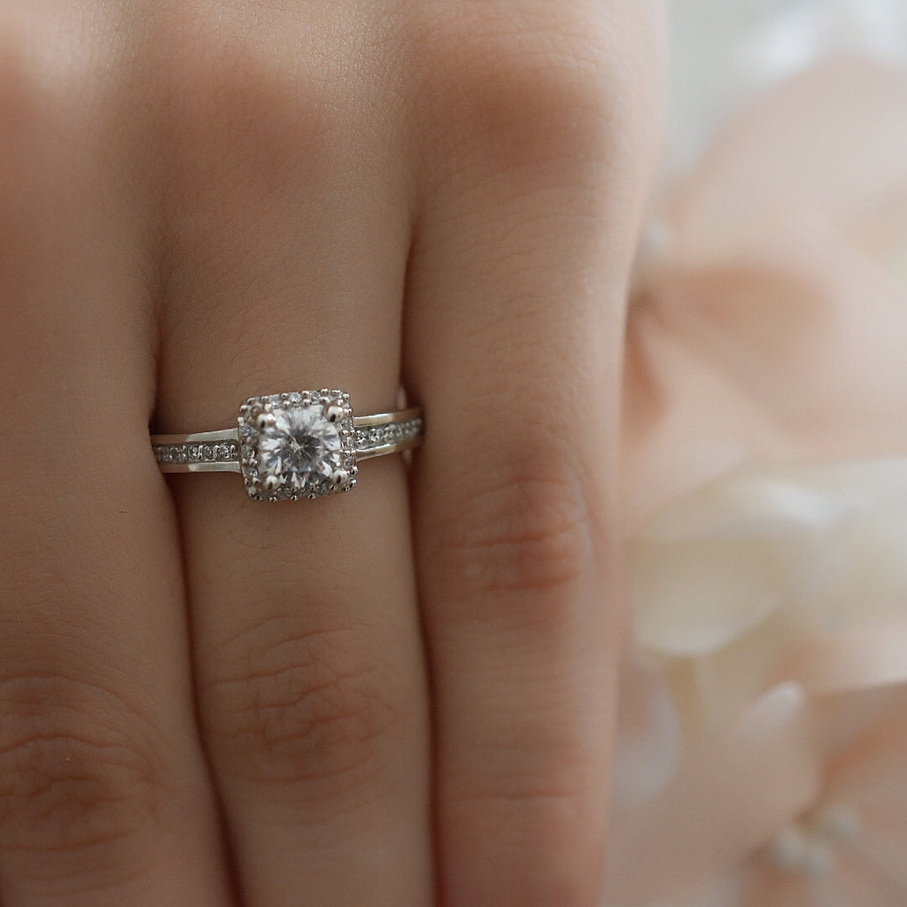 Anillo de Compromiso Oro Blanco 14k 176/1