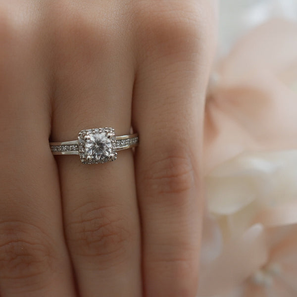 Anillo de Compromiso Oro Blanco 14k 176/1