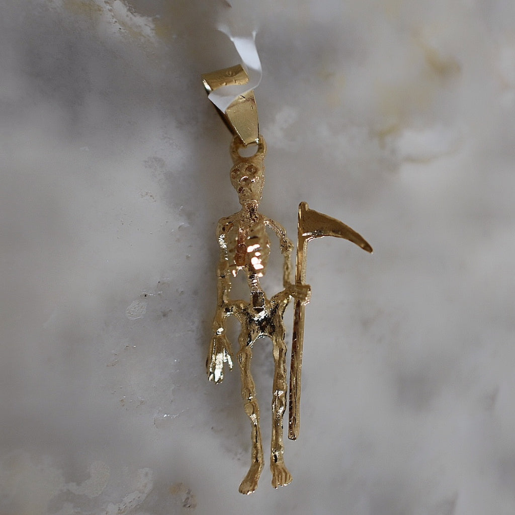 Dije Santísima Muerte 2A2 Oro Amarillo 14k