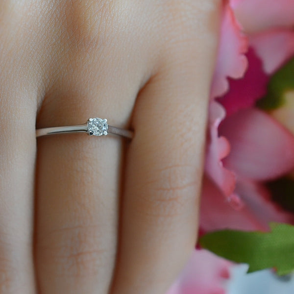 Anillo de Compromiso Diamante 14k 21199ob