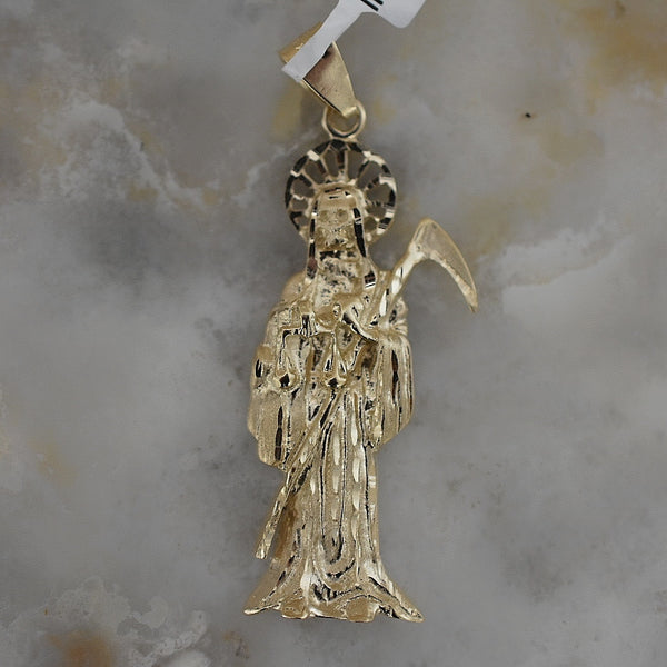 Dije Santísima Muerte 7.6 Oro Amarillo 14K