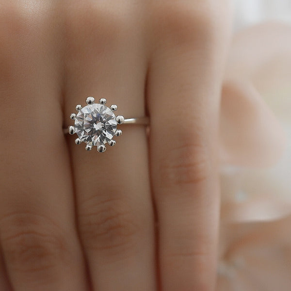 Anillo de Compromiso Oro Blanco 14k 176-6