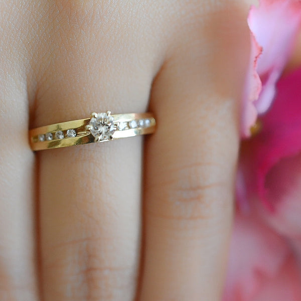 Anillo de Compromiso Diamante Oro 14k 21320o