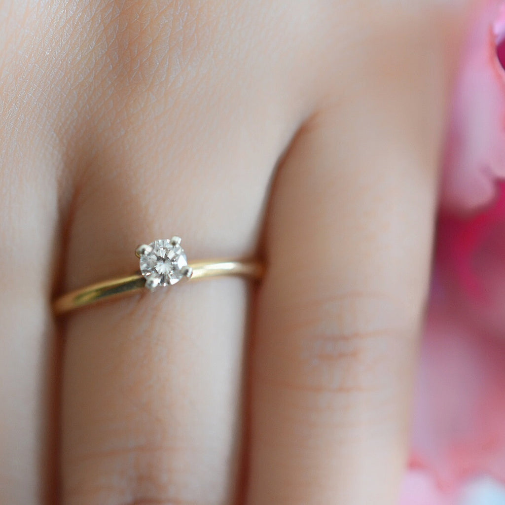 Anillo de Compromiso Diamante oro 14k 21265o
